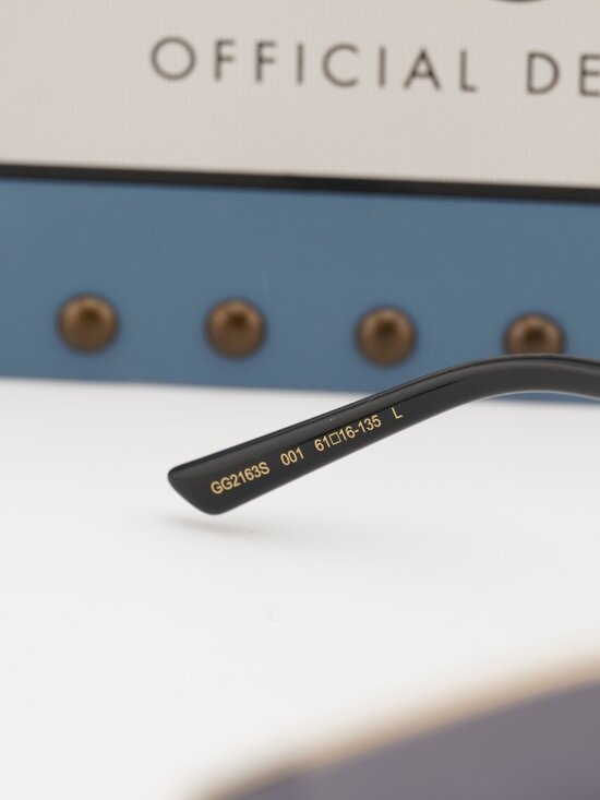 Gucci GG2163S 001 Square Sunglasses - Gold/Grey Gradient main image 7
